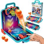 Wembley 3 In 1 Alley Ball Game For Kids Includes Pinball Bowling Basketball Arcade Machine Toy Tabletop Indoor Game Easy To Assemble Birthday Gift For Boys Girls, Multicolor