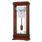 Bulova B1839 Willits Frank Lloyd Wright Mantel Clock 14" Walnut Finish