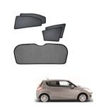 Kozdiko Half Magnetic Sunshades Car Curtain Black Color (Front 2 Half, Rear 2 Full Curtain) with Dicky Compatible with Maruti Suzuki Swift Type-2 (2011-2017)