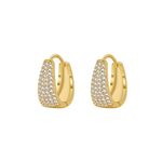 Huge Tomato Gold Hoop Diamond Earrings 18K Gold Plated Hoop Earrings Silver Chunky Huggie Earring for Women Big Gold Hoop…