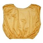 Champion Sports Youth Mesh Practice Scrimmage Vest, Gold (Pack of 12)