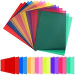 BokingOne 16 Pcs Color Correction Gel Filter for Lighting - Transparent Colored Overlays Lighting Gel Plastic Sheets for Photograph, Flash Light, Reading, 8.5 × 11 Inches, 8 Colors