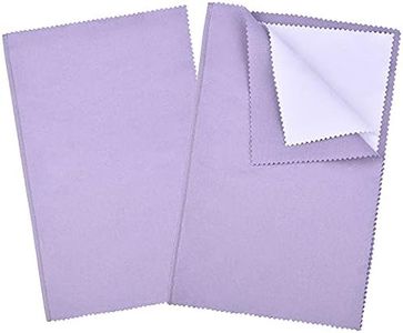 SEVENWELL 2pcs Jewelry Polishing Cleaning Cloth Large 10'' x 12'' for Sterling Silver Jewelry Gold, Diamond, Platinum, Precious Stones, Coins (Purple)