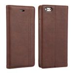 NWNK13 iPhone 6S / 6 (4.7) [ Brown ] Leather Book Wallet case [ KickStand ] Card Slot