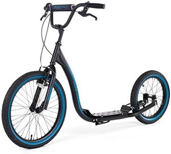 Osprey BMX Scooter | Adult Scooter with Big Wheels, Adjustable Handlebars and Off-Road Calliper Brakes, Black