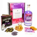 Vemacity Colour Changing Gin Making Kit | Gin Gifts For Women | DIY Gin Gift Set w/Gold Accessories & Garnishes | Make Magical Flavoured Purple & Pink Gin | Gin Distilling Kit | Home Made Gin Kit