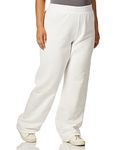 Hanes Women's EcoSmart Fleece, Open Bottom Sweatpants, Regular & Petite Sizes, White, XXL