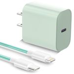 for iPhone Fast Charger 20W PD USB C Fast Wall Charger with 9FT USB C to Lighting Cable [MFi Certified] for iPhone 14 11 12 13 Pro X XR XS Max 8 Plus i Pad Air Pods