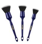 YeewayVeh Car Detailing Brush Set, 3PCS Ultra Soft and Thick No Scratch Detail Brush for Car Dashboard Air Vents Leather Seat Dusting and Cleaning, Auto Interior Exterior Detail Brushes Car Detailing