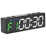 Portable Gym Timer, Workout Clock Digital Workout Interval Timer with Rechargeable Battery Built in Magnet, Fitness Timer Clock for Home Gym Garage Fitness, Interval Training (Green and White)