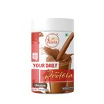 EATERY HARVEST by Saipro Your Daily Protein 450 gm | Whey Protein Powder Rich in Fibre| Multivitamins Blend| Digestive Enzymes, NO added Sugar, Rich chocolate Flavor, 450 gm, Active Meal replacer, Rich in Multivitamins & Protein