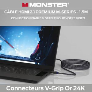 Monster 1.5m HDMI 2.1 Cable – High-Speed, Blue
