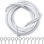 Dikots Net Curtain Wire and Hooks Set - 10M Curtain wire kit includes 25 Eyes & 25 Hooks - A Multipurpose Wire