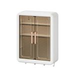 HomeEssentials Plastic Self-Adhesive No-Drill Bathroom Shelf & Storage Cabinet - Wall Organiser for Bathroom Essentials, Makeup, Skincare (3 Layer)