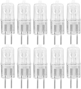 10 Pack Clear Lense Dimmable Q75/G5.3/CL/120V G5.3 JCD 75 Watt Halogen Light Bulb Electric Bulbs Replacement Candle Warmer Aroma Therapy Spa Oil Lamp Incense Diffuser Wax Burner Bulb G5.3 CL 75W