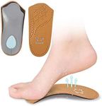 RGA 3/4 Leather Thin Orthotic Inserts with Metatarsal Pad, Arch Support and Padding at The Heel (EU41-42/US W11-12,M8-9)