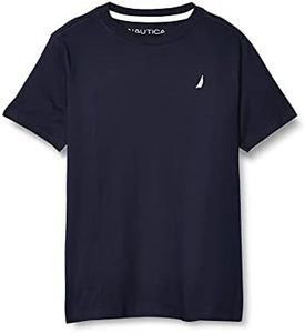 Nautica Boys' Short Sleeve Solid Crew Neck T-Shirt, Soft, Comfortable, Relaxed Fit, Legacy Sport Navy, 14-16