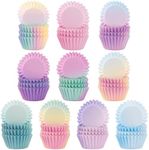 COcnny 600pcs Mini Cupcake Paper Liners, Pink Blue Purple Gradient Baking Cups Muffin Paper Case Cupcakes Wrappers for Baby Shower, Cake Chocolate Candy Wrap Supplies for Birthday Wedding (10 Styles)