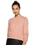 Amazon Brand - Symbol Women's Cotton Blend Crew Neck Sweat Shirt (AW18WNSSW03_Murky Pink_X-Large_Nude Pink_XL)