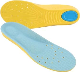 Shoe Insoles for Women Memory Foam Shoe Inserts Men Comfortable Arch Support Inserts with Shock Absorption Pain Relief Plantar Fasciitis Insoles for Sport Shoes, 1 Pair,(S(Women 5-6/Kids 2-5), Yellow)