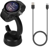 kwmobile Smartwatch Docking Station Compatible with Garmin Vivoactive 6 / Vivoactive 5 / Forerunner 55 255 165 965 Charge Stand - Magnetic Dock - Black