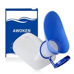 AWOKEN Unisex Urinal 1000ML, Portable Toilet Urinal for Men and Women, Pee Bottle with a Lid and Funnel for Elderly Kids and Patients for Camping Outdoor Travel