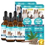 Woyamay Hemp Oil for Dogs and Cats 120ml - Rich in Omega 3, 6, 9 and Organic Extract Helps Pets with Calming, Stress and Separation Anxiety, Pain, Premium Hip and Joint Support Supplement