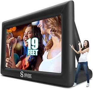 Holiday Styling 19FT Giant Inflatable Outdoor Projector Screen – 230�” Blow Up TV & Movie Screen - Thick Airtight Material for Portable Front/Rear Projection - Backyard Movie Night, BBQ, Pool Party