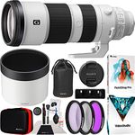 Sony FE 200-600mm F5.6-6.3 G OSS Lens Full Frame Super Telephoto Zoom SEL200600G Professional Lens Bundle with UV FLD CPL Filter Kit + Photo Video Editing Software Kit and Deco Gear Accessories Set