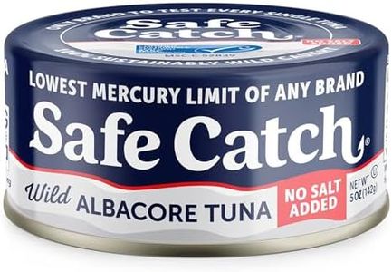 Safe Catch Canned Lowest Mercury Limit Albacore Tuna Fish No Salt Added, Wild Caught, Gluten-Free, Kosher, Whole30 Approved, Keto, 5oz Can, 12-Pack