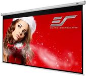 Elite Screens Manual B 100-INCH Manual Pull Down Projector Screen Diagonal 16:9 Diag 4K 8K 3D Ultra HDR HD Ready Home Theater Movie Theatre White Projection Screen with Slow Retract Mechanism M100H