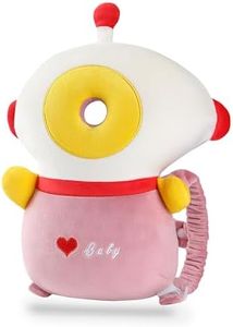 JunNeng Baby Head Protector Backpack Memory Foam, 3-Sided Fall Head Safety Protection, Pink Astronaut