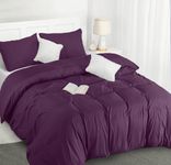 Utopia Bedding Duvet Cover Double - Soft Microfibre Polyester with Pillow cases - Quilt Cover Set (Purple)