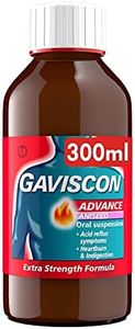 Gaviscon Advance Liquid , Aniseed Liquid, 300ml, Heartburn Liquid, Indigestion Liquid, Antacid Liquid, Acid Reflux, Suitable For Pregnancy, Lasts Up To 4 Hours, Antacids, Digestion and Nausea