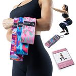 Booty Bands - Fabric Resistance Band Set for Women (3 Pc) by Booty Lab - Glute Loops for Legs, Hips, Butt, and Core - Wide Anti-Slip Booty Band for Pilates, Yoga, CrossFit (Multicoloured)