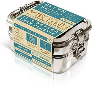 Stainless Steel Bento Box Lunch Box, A Large Metal 3 Compartment Tiffin Food Container Lunchbox for Boys Girls & Adults, Eco Friendly Meal Prep Food Container Storage for School or Work