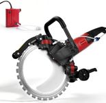 16" Electric Concrete Saw, 5000W 2200RPM Circular Saw Cutter with 12" Max Cutting Depth, Wet Disk Cutter Incl Diamond Blade, Water Pump