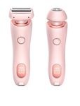 HIMCHI Bikini Trimmer for Women,Electric Razors for Women, 2 in 1 Pubic Hair Trimmer Women IPX7 Waterproof Wet & Dry Use, Personal Trimmer Womens Electric Shaver for Legs Underarm facial hairs , intimate area (Rose Red)