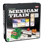 Tactic - 54005 - Mexican Train - 91 Dominoes - 8 Players - Metal Box (assorted) for 7 years +