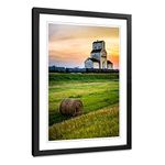 Grain Elevator Vertical Photography Print. Saskatchewan Framed Tall Wall Art Available in Print, Matted, or Framed.