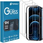 T Tersely [3 Packs] Tempered Glass Screen Protector for iPhone 12 Pro & iPhone 12 [6.1 inch] with Installation Alignment Frame, Premium HD Case Friendly Screen Protector Film