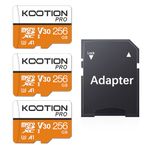 KOOTION 3-Pack 256GB Micro SD Card Micro SDXC UHS-I High Speed up to 90MB/s TF Card 256GB U3,A1,V30