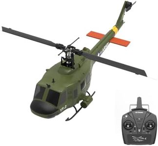 Goekhyrani 6CH RC Helicopter Model，YUXIANG F07 1/34 Scale UH-1 Huey 2.4G 6CH Brushless Direct-Drive 3D/6G Flybarless RC Helicopter Model with Optical Flow Positioning (RTF Version/Mode1/Mode2)