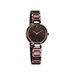 Titan Raga Women's Allure: Brown Dial with Designer Metal Strap Analog Watch-2608QM02