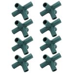 Gardening Frame Connector, 5 Way Corner Connector 8pcs Plant Stakes Fencing Pipe Joint Plant Support Greenhouse Frame Building Connector Suitable for Flower Stands and Greenhouse Frames