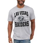 Junk Food Unisex's NFL Helmet Fan Tee T-Shirt, Las Vegas Raiders-Heather Grey, XL