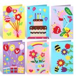 6pcs Card Making Kits, DIY Handmade Greeting Cards Flower Animal for Christmas Thanksgiving Teacher's Day Birthday Boys Girl