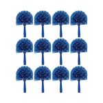 SPARTA Flo-Pac Rounded Duster Cleaning Duster with Electrostatically Charged Bristles for Catering, Buffets, Restaurants, Stainless Steel, 9 X 7 X 7 Inches, Blue, (Pack of 12)