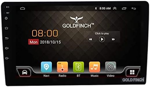 Goldfinch Audio 10 inch Full Touch Screen Android Car Stereo With GPS, Bluetooth, Wi-Fi, Navigation, Reverse Camera Support, Mirror Link