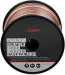 Rocketfish 16 Gauge Pure Copper Speaker Wire - Clear Copper Wire for Speaker System - Heavy-Duty Speaker Wire to Deliver Quality Sounds - Stereo Wire for Home Sound System - 50'